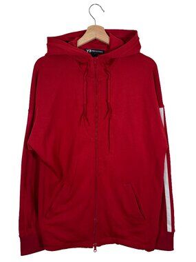 Yohji Yamamoto x Adidas Y-3 3-Stripe Full Zip Hoodie Red / White men's size S